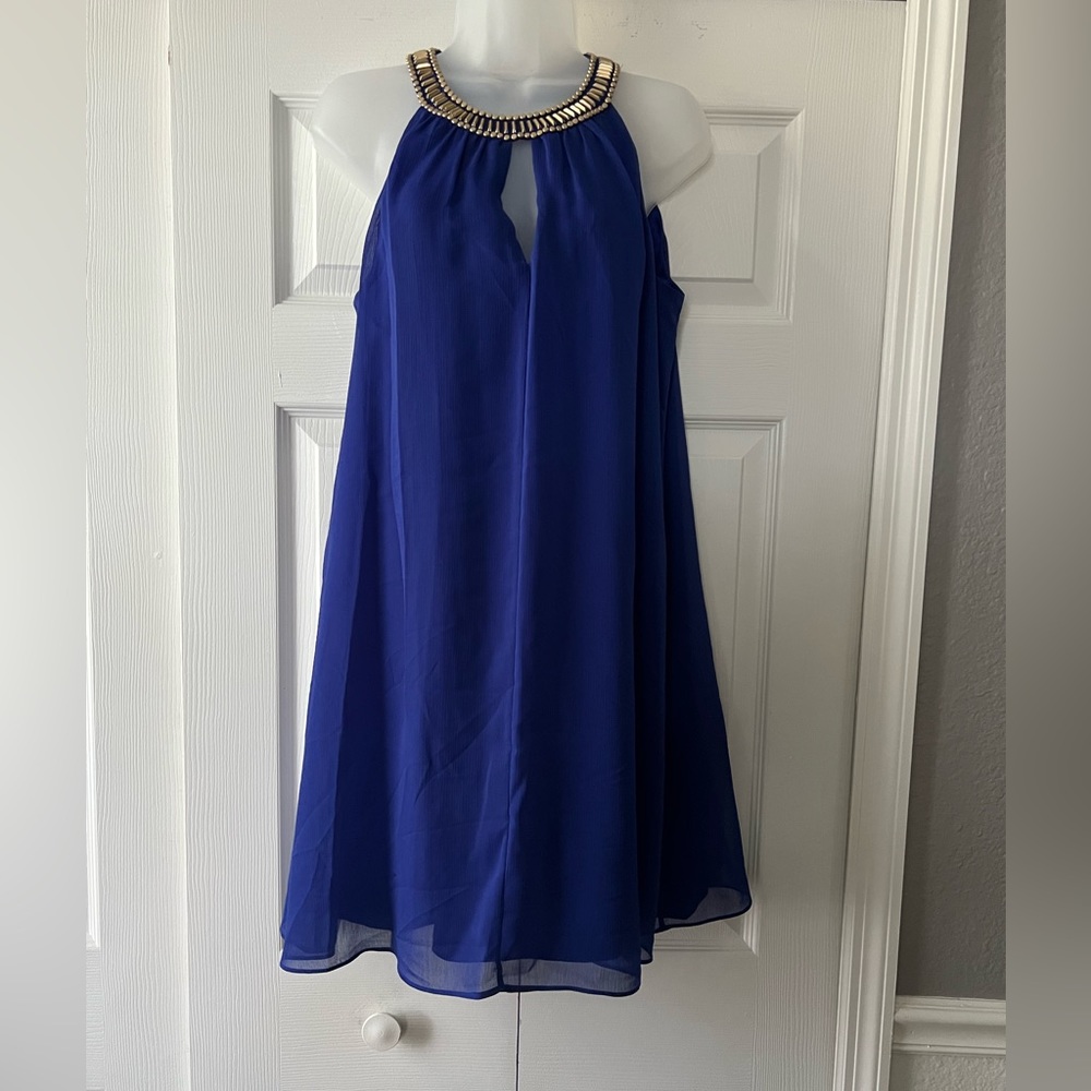 Vince Camuto Halter Dress with Beaded Trim NWOT